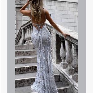 Grey mermaid dress